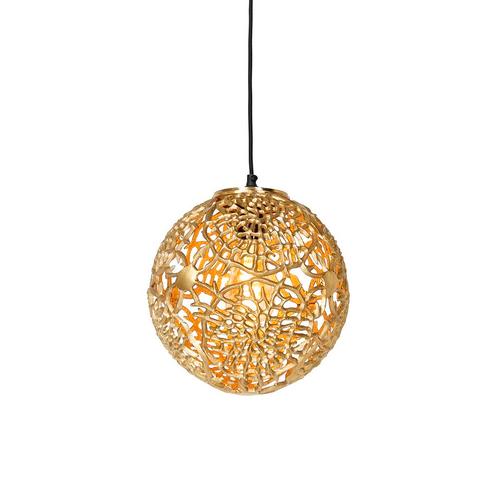 Art deco hanglamp goud - Maro, Huis en Inrichting, Lampen | Hanglampen, Nieuw, 75 cm of meer