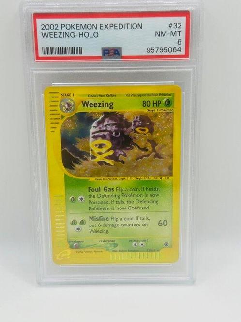 Pokémon - 1 Graded card - Weezing expedition holo - PSA 8, Hobby en Vrije tijd, Verzamelkaartspellen | Pokémon
