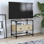 vidaXL Tv-meubel met glazen blad 60x35x51 cm bewerkt hout, Huis en Inrichting, Kasten | Televisiemeubels, Verzenden, Nieuw, Overige houtsoorten