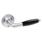 Retro Deurklink Klassiek mat nikkel met ronde rozetten, Doe-het-zelf en Verbouw, Hang- en Sluitwerk, Ophalen of Verzenden, Nieuw