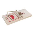 Fixman Klassieke houten rattenval - herbruikbaar - 17,5 cm