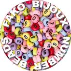 Fako Bijoux® - Cijferkralen  - Number Beads - Acryl Kralen -, Hobby en Vrije tijd, Kralen en Sieraden maken, Verzenden, Nieuw
