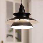 Retro hanglamp Bally zwart E27 fitting groot modern FOIR, Huis en Inrichting, Lampen | Hanglampen, Nieuw, Verzenden
