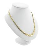 Gouden vossenstaart schakelcollier (Ketting), Sieraden, Tassen en Uiterlijk, Kettingen, Ophalen of Verzenden, Gebruikt, Overige kleuren