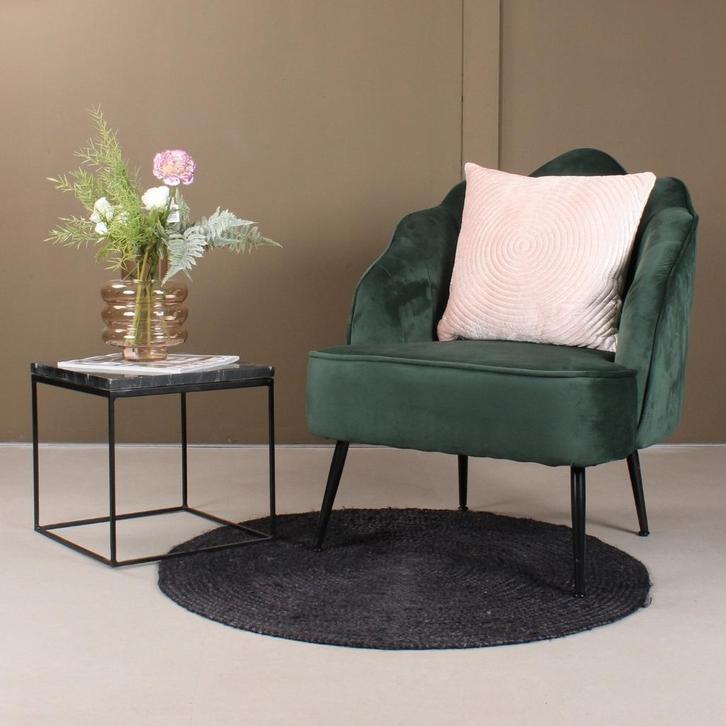 Lindsey fauteuil - donkergroen, Huis en Inrichting, Stoelen, Nieuw, Ophalen of Verzenden