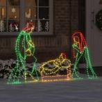 vidaXL Verlichte Kerststal met 550 LED Multikleur 112 x 72, Verzenden, Nieuw