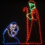 Kerstfiguren Jozef en Maria met 264 LED&#39;s 40x55 en 38..., Verzenden, Nieuw