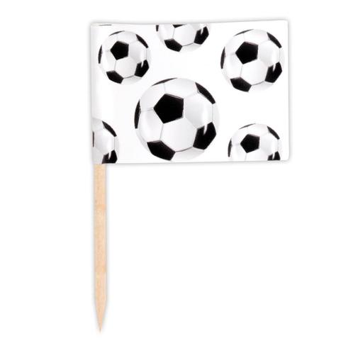 Voetbal Vlagprikkers 7cm 24st, Hobby en Vrije tijd, Feestartikelen, Nieuw, Verzenden