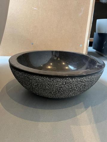 Waskom natuursteen zwart Ø40 cm – 14 cm hoog, robuust & luxe beschikbaar voor biedingen