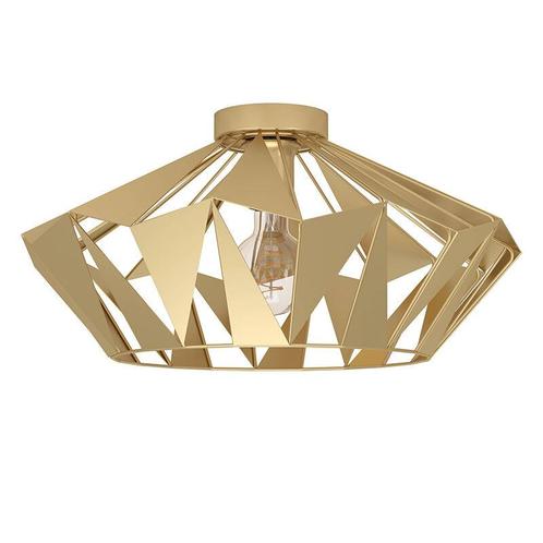 Gouden design plafonnière staal, Charmain, Huis en Inrichting, Lampen | Plafondlampen, Nieuw, Metaal, Ophalen of Verzenden