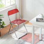 Klapstoel set van 2 Pornainen 74x46x47 cm rood [en.casa], Huis en Inrichting, Stoelen, Verzenden, Nieuw