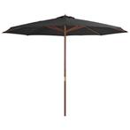 Parasol Antraciet 350cm - Kwaliteit - Retourdeal, Tuin en Terras, Ophalen of Verzenden, Nieuw, 3 tot 4 meter, Stokparasol
