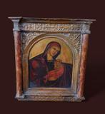 Scuola Veneto - Cretese (XVII) - La Madonna del latte, Antiek en Kunst