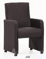 Eetkamerstoel Jan - eetkamerstoelen - Bruin, Nieuw, Bruin, Stof