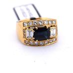 Armring - 18 karaat Geel goud - 3.20ct. tw. Saffier -