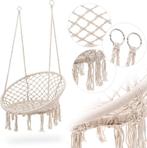 Design hangstoel met stalen rand - Beige - Geschikt voor..., Huis en Inrichting, Stoelen, Ophalen of Verzenden, Nieuw
