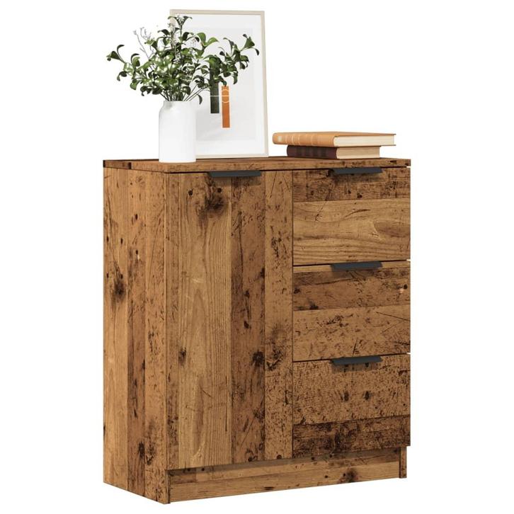 vidaXL Dressoir 60x30x70 cm bewerkt hout oud houtkleurig, Huis en Inrichting, Kasten | Dressoirs, 25 tot 50 cm, Nieuw, 50 tot 100 cm