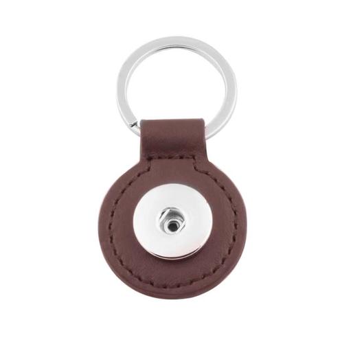 Fako Bijoux® - Sleutelhanger Voor Click Buttons - Leder Rond, Sieraden, Tassen en Uiterlijk, Overige Accessoires, Verzenden
