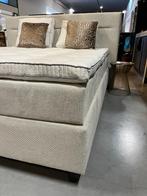 Luxe Boxspring Ibiza beige actieprijs bed matras topper, Ophalen, Beige, Luxe Boxspring Ibiza beige, 180 cm