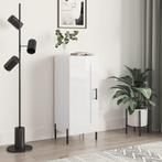 vidaXL Dressoir 34,5x34x90 cm bewerkt hout hoogglans wit, Huis en Inrichting, Kasten | Dressoirs, Minder dan 50 cm, Verzenden