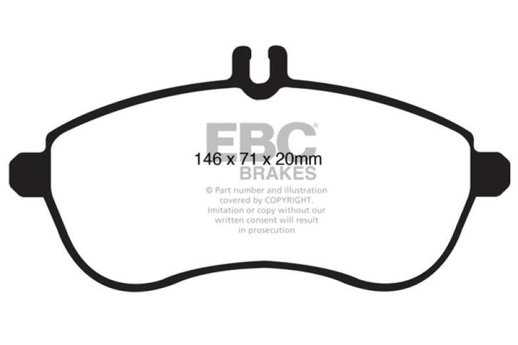 EBC 12-14 Mercedes-Benz C250 (W204) 1.8 Turbo Ultimax2 Front, Auto-onderdelen, Remmen en Aandrijving, Ophalen of Verzenden
