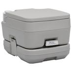 vidaXL Kampeertoilet draagbaar 10 + 10 L grijs, Verzenden, Nieuw