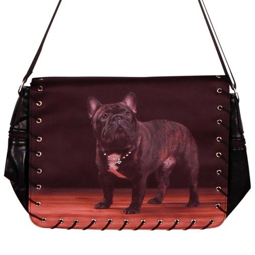 Schoudertas Franse Buldog NIEUW, Sieraden, Tassen en Uiterlijk, Tassen | Schoudertassen, Zwart, Nieuw, Ophalen of Verzenden