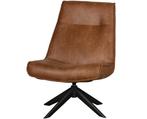 Skyler Draaifauteuil Kunstleer Cognac - WOOOD, Huis en Inrichting, Fauteuils, Ophalen of Verzenden, Nieuw