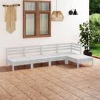 vidaXL 5-delige Loungeset massief grenenhout wit, Verzenden, Nieuw, Loungeset