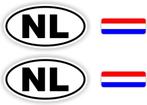 NL, Nederland auto sticker set. (305.15), Auto diversen, Autostickers, Verzenden