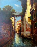 Charles Cousin (1807-1887) - Venise, Le Rio E Palazzo, Antiek en Kunst, Kunst | Schilderijen | Klassiek