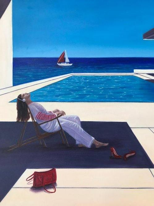 Irina Gauss - And Let the Whole World Wait..., Antiek en Kunst, Kunst | Schilderijen | Modern