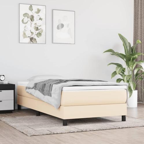 vidaXL Pocketveringmatras 90x200x20 cm stof crèmekleurig, Huis en Inrichting, Slaapkamer | Matrassen en Bedbodems, Nieuw, Verzenden