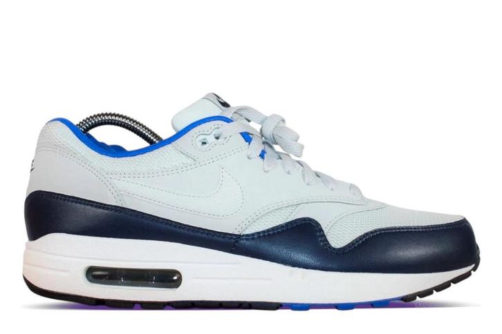 Nike Air Max 1 Essential Pure Platinum Navy • 39 44.5, Kleding | Heren, Schoenen, Sneakers of Gympen, Ophalen of Verzenden