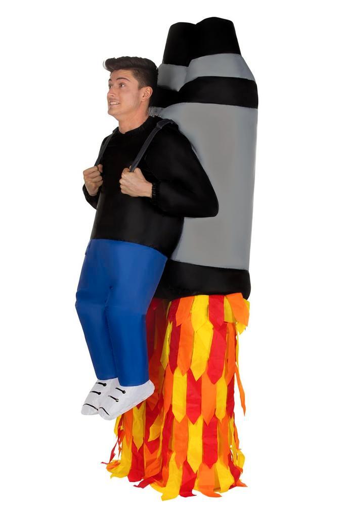KIMU® Opblaas Kostuum Raket Opblaasbaar pak Mascotte Opblaas, Kleding | Heren, Carnavalskleding en Feestkleding, Kleding, Nieuw