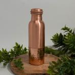 Puur koperen waterfles half gehamerd ± 750 ml (zware, Nieuw