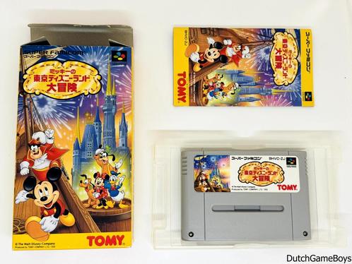 Super Famicom - Mickey Mouse - Tokyo Disneyland Adventure, Spelcomputers en Games, Games | Nintendo Super NES, Gebruikt, Verzenden
