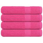 vidaXL Handdoeken 4 st 100x200 cm 360 g/m² 100% katoen roze, Verzenden, Nieuw, Roze