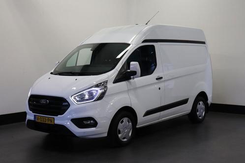Ford Transit Custom 2.0 TDCI 130PK L1H2 EURO 6, Auto's, Bestelauto's, Dealer onderhouden, Lease, Zwart, Handgeschakeld, Wit, Financial lease