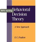 Behavioral Decision Theory 9780521443685 E. C. Poulton, Boeken, Verzenden, Gelezen, E. C. Poulton