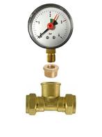 CV drukmeter met t-stuk 22 x 1/2 x 22, Verzenden, Nieuw