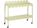 Mica Decorations Steffano Plantentafel op Wielen - L79 x B28, Huis en Inrichting, Woonaccessoires | Overige, Verzenden, Nieuw