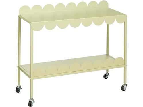 Mica Decorations Steffano Plantentafel op Wielen - L79 x B28, Huis en Inrichting, Woonaccessoires | Overige, Nieuw, Verzenden