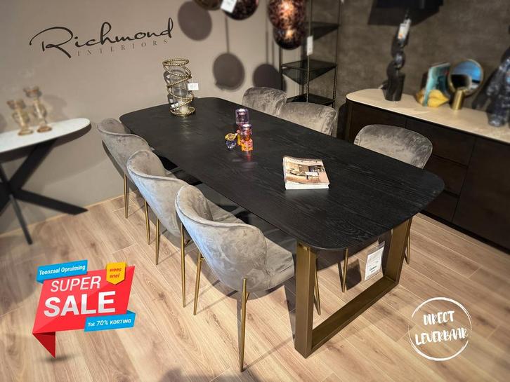 ***SALE*** Richmond eethoek Deens ovaal / 6 eetfauteuils, Huis en Inrichting, Stoelen, Verzenden