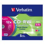 Verbatim CD-RW discs in Slim Case - 12-speed - 700, Nieuw, Ophalen of Verzenden