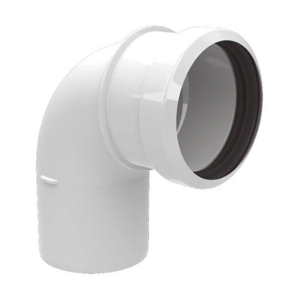 Burgerhout Safe-PP Ø80 bocht 90°, Doe-het-zelf en Verbouw, Verwarming en Radiatoren, Verzenden