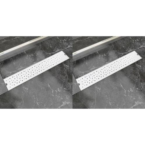 vidaXL Doucheafvoer 2 st rechthoekig bubbel 630x140 mm, Doe-het-zelf en Verbouw, Sanitair, Nieuw, Verzenden