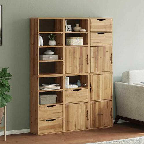 vidaXL Bijzetkasten 6 st ODDA 40x24x79 cm massief, Huis en Inrichting, Kasten | Buffetkasten, Nieuw, Grenenhout, Verzenden
