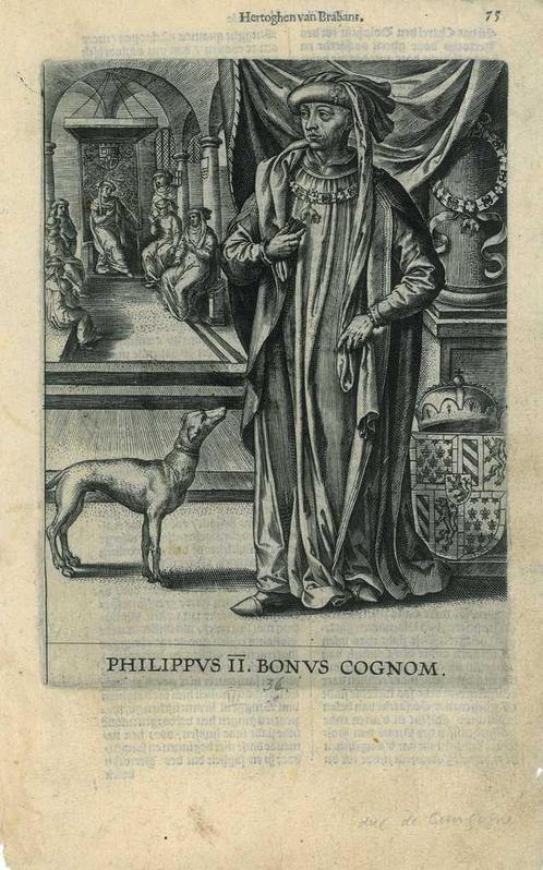 Portrait of Philip the Good, Duke of Burgundy, Antiek en Kunst, Kunst | Etsen en Gravures