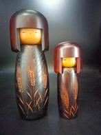 Beeldje - Prachtige set Vintage Sosaku Kokeshi (volkskunst), Antiek en Kunst